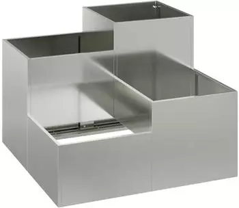 vidaXL Gartenblumentopf Silber 80 x 80 x 60 cm Verzinkter Stahl (865860)