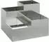 vidaXL Gartenblumentopf Silber 80 x 80 x 60 cm Verzinkter Stahl (865860)