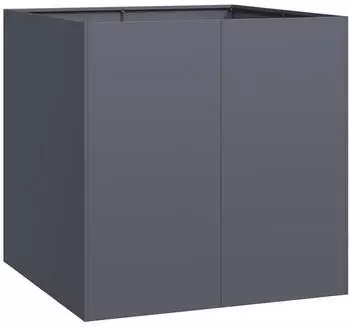 vidaXL Pflanzgef&auml;&szlig; Anthrazit 80x80x80 cm Stahl (860782)