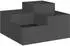 vidaXL Gartenblumentopf Schwarz 100 x 100 x 48 cm Stahl (865848)