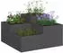 vidaXL Gartenblumentopf Schwarz 100 x 100 x 48 cm Stahl (865848)