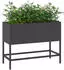 vidaXL Hochbeet Gartenpflanzer Schwarz 60 x 26 x 45 cm Stahl (865883)