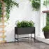 vidaXL Hochbeet Gartenpflanzer Schwarz 60 x 26 x 45 cm Stahl (865883)