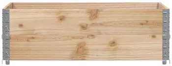 vidaXL Paletten-Aufsatzrahmen 2 Stk. 120x80 cm Massivholz Kiefer (4010275)