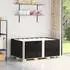 vidaXL Paletten-Aufsatzrahmen 3 Stk. Schwarz 150x100 Massivholz Kiefer (3295383)