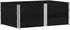 vidaXL Paletten-Aufsatzrahmen 3 Stk. Schwarz 150x100 Massivholz Kiefer (3295383)