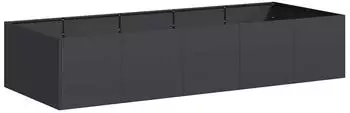 vidaXL Pflanzgef&auml;&szlig; Schwarz 200x80x40 cm Stahl (860752)