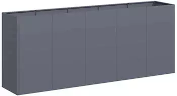 vidaXL Pflanzk&uuml;bel Anthrazit 200x40x80 cm Kaltgewalzter Stahl (860726)