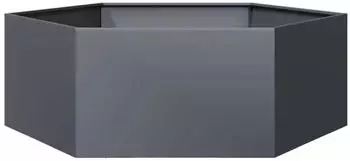 vidaXL Pflanzk&uuml;bel Anthrazit Sechseckig 138x120x45 Stahl (851138)