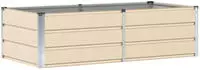 vidaXL Pflanzk&uuml;bel Elfenbein 160 x 80 x 45 cm Stahl