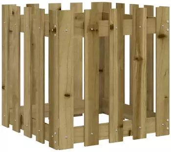 vidaXL Pflanzk&uuml;bel Latten-Design 50x50x50 cm Kiefernholz Impr&auml;gniert (832456)