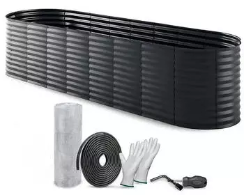 TTL Garden ELEGANCE XXL 400x80x80cm Metall oval Anthrazit