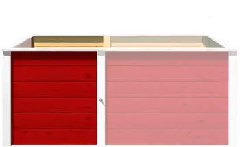 Weka Hochbeet Modular Erg&auml;nzungssatz 21 mm 67cm schwedenrot