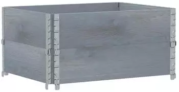 vidaXL Pflanzkasten Grau 80x60 cm Massivholz Kiefer (3295841)