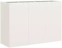 vidaXL Pflanzk&uuml;bel Wei&szlig; 120x40x80 cm Kaltgewalzter Stahl