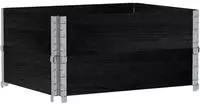vidaXL Pflanzkasten Schwarz 80x60 cm Massivholz Kiefer