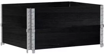 vidaXL Pflanzkasten Schwarz 80x60x41cm Massivholz Kiefer (3295840)