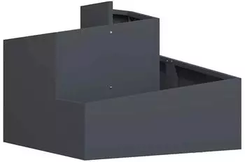 vidaXL Garten-Pflanzgef&auml;&szlig; Anthrazit 60 x 60 x 50 cm Stahl (873573)