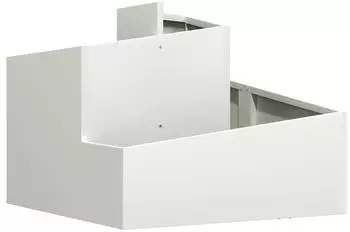 vidaXL Garten-Pflanzgef&auml;&szlig; Wei&szlig; 60 x 60 x 50 cm Kaltgewalzter Stahl (873572)