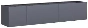 vidaXL Pflanzgef&auml;&szlig; Anthrazit 200 x 40 x 40 cm Kaltgewalzter Stahl (860684)