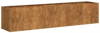 vidaXL Pflanzgef&auml;&szlig; Rostig 200 x 40 x 40 cm Wetterfester Stahl (860688)