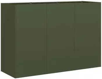vidaXL Pflanzk&uuml;bel Olivgr&uuml;n 120x40x80 cm Kaltgewalzter Stahl (860720)
