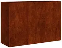 vidaXL Pflanzk&uuml;bel Rostig 120x40x80 cm Wetterfester Stahl