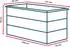 PRIMEYARD Hochbeet 75 x 150 x 78 cm Stahl anthrazit Design (GFPV00955)