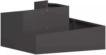vidaXL Garten-Pflanzgef&auml;&szlig; Schwarz 80 x 80 x 50 cm Kaltgewalzter Stahl (873578)