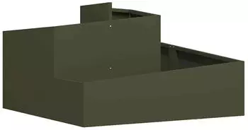 vidaXL Garten-Pflanzgef&auml;&szlig; Olivgr&uuml;n 80 x 80 x 50 cm Kaltgewalzter Stahl (873581)