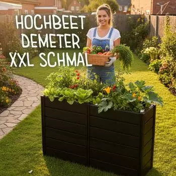 KHW Hochbeet Demeter XXL schmal erweiterbar 158x44x92cm