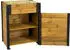 Dobar Hochbeet rollbarer Gartenschrank 60 x 39 x 80 cm Holz Braun/Schwarz