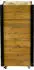 Dobar Hochbeet rollbarer Gartenschrank 60 x 39 x 80 cm Holz Braun/Schwarz