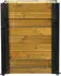 Dobar Hochbeet rollbarer Gartenschrank 60 x 39 x 80 cm Holz Braun/Schwarz