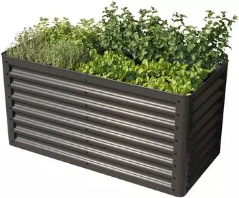 PRIMEYARD Hochbeet 120 x 60 x 60 cm Stahl anthrazit Eco (GFPV00807)