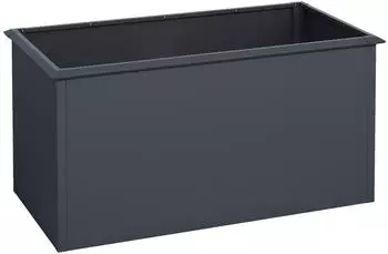 osoltus Hochbeet mit Schneckenkante Stahl 150x75x77cm Anthrazit