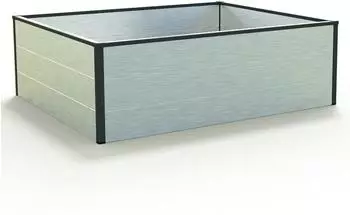 GFP - Garten- & Freizeit-Profi Hochbeet 119 x 99 x 39 cm Aluminium eloxiert Halfsize (GFPV00499)