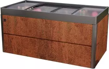 PRIMEYARD Hochbeet 200 x 100 x 77 cm Cortenstahl Rost-Optik (GFPV00785)