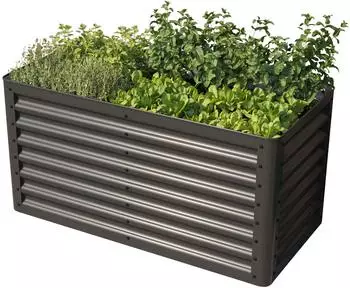 PRIMEYARD Hochbeet 120 x 60 x 35 cm Stahl anthrazit Eco (GFPV00808)