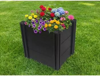 Konifera Hochbeet Kunststoff Holzoptik 50x46,9x41cm