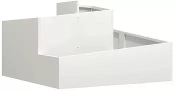 vidaXL Garten-Pflanzgef&auml;&szlig; Wei&szlig; 80 x 80 x 50 cm Kaltgewalzter Stahl (873579)
