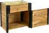Dobar Hochbeet rollbarer Gartenschrank 60 x 39 x 62 cm Holz Braun/Schwarz
