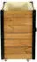 Dobar Hochbeet rollbarer Gartenschrank 60 x 39 x 62 cm Holz Braun/Schwarz