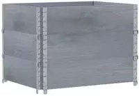 vidaXL Pflanzkasten Grau 80x60 cm Massivholz Kiefer