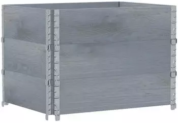 vidaXL Pflanzkasten Grau 80x60 cm Massivholz Kiefer (3295421)
