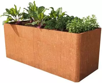 PRIMEYARD Hochbeet 146 x 80 x 80 cm Cortenstahl Rost-Optik (GFPV00828)
