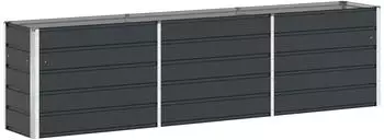 vidaXL Pflanzkübel Anthrazit 290 x 50 x 75 cm Verzinkter Stahl (42018207)
