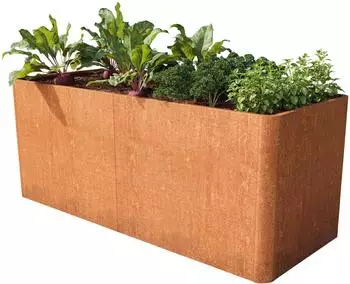 PRIMEYARD Hochbeet 200 x 80 x 60 cm Cortenstahl Rost-Optik (GFPV00816)