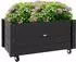 Outsunny Hochbeet wetterfester Anstrich 4 Räder Naturholz 89 x 48 x 47 cm schwarz