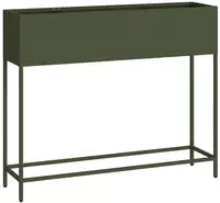 vidaXL Hochbeet 100x26x82 cm Olivgr&uuml;n Stahl